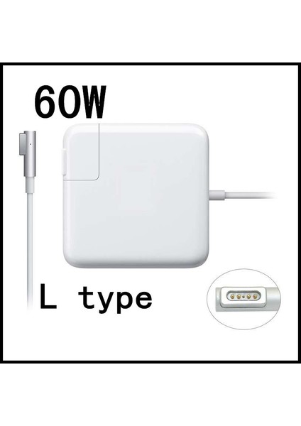 Apple MacBook A1184, A1185, A1189 Adaptörü 60W Magsafe1 16.5V 3.65A (Muadil)