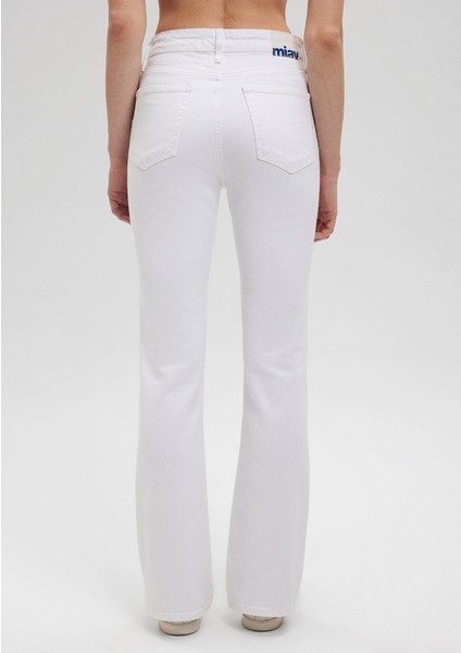 Miav 90lar Beyaz Jean Pantolon 1010299-86435 indirimleri