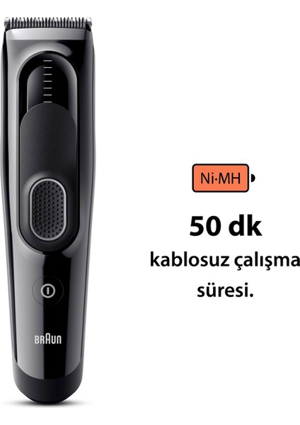 Series 5 HC5310 Erkekler Için 17 Uzunluk Ayarına Sahip Saç Kesme Makinesi