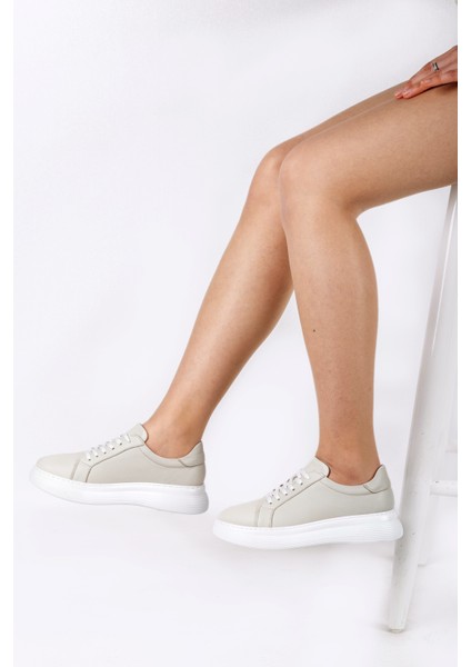 Deri Sneaker Ayakkabı Açık Pudra Monza Serisi fiyatları