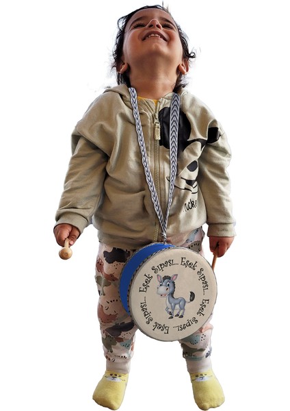 Eşek_sıpası_yazılı , Mavi , Gerçek Deri Çocuk Davulu modelleri