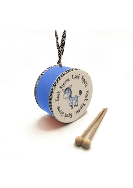 Eşek_sıpası_yazılı , Mavi , Gerçek Deri Çocuk Davulu fırsatları