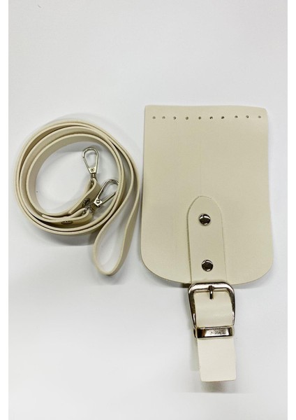 Cep Telefonu Çantası Örgü Seti 21X10 Krem