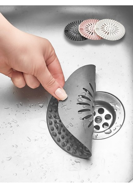Main Shop Süzgeçli Silikon Lavabo ve Küvet Tıkacı Yuvarlak Lavabo