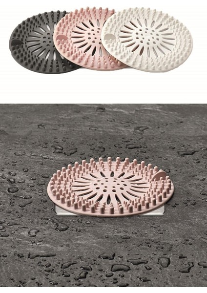 Main Shop Süzgeçli Silikon Lavabo ve Küvet Tıkacı Yuvarlak Lavabo