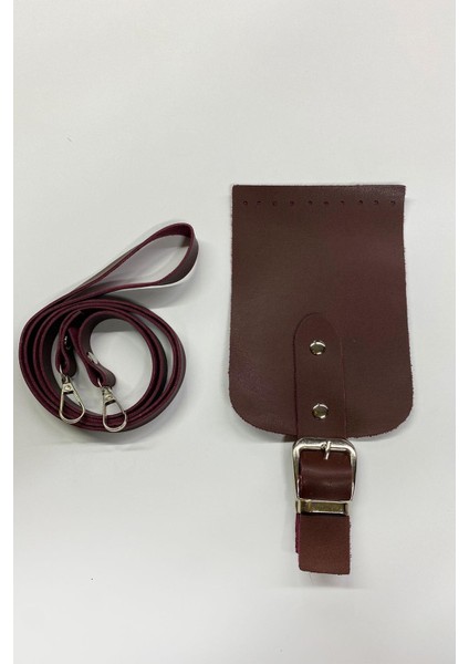 Cep Telefonu Çantası Örgü Seti 21X10 Bordo