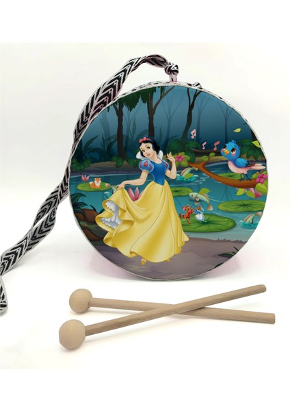 Pamuk_prenses Baskılı , Turuncu , Gerçek Deri Çocuk Davulu fiyatları
