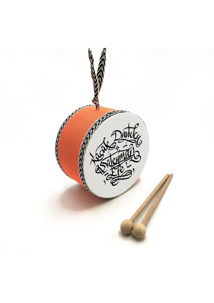 Hat Yazılı , Turuncu , Gerçek Deri Çocuk Davulu fırsatları