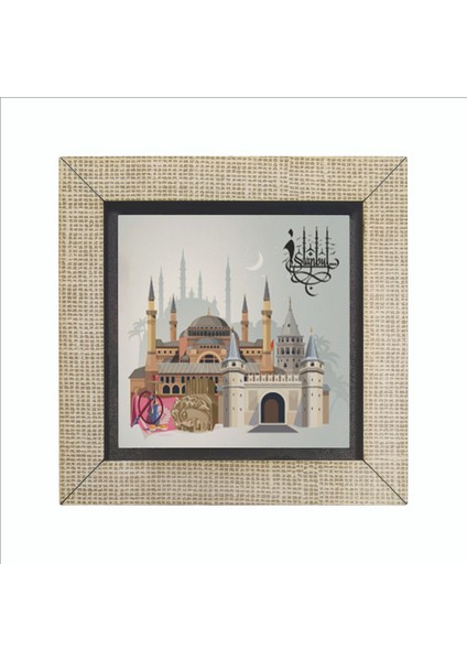 Istanbul Sembolik Yerler Baskılı Mdf MAGNETKRT-028BUZDOLABI Süsü fırsatları
