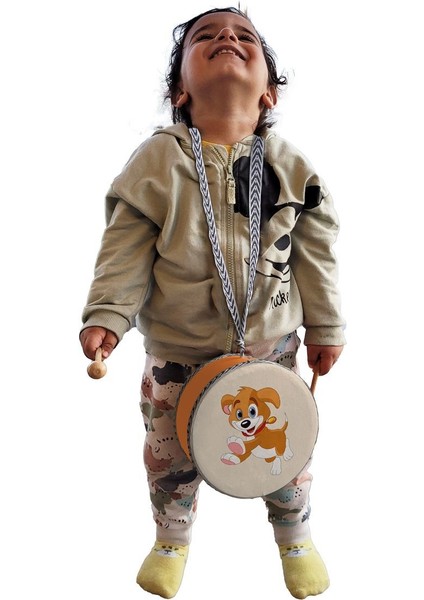 Yavru_köpek Baskılı , Turuncu , Gerçek Deri Çocuk Davulu modelleri