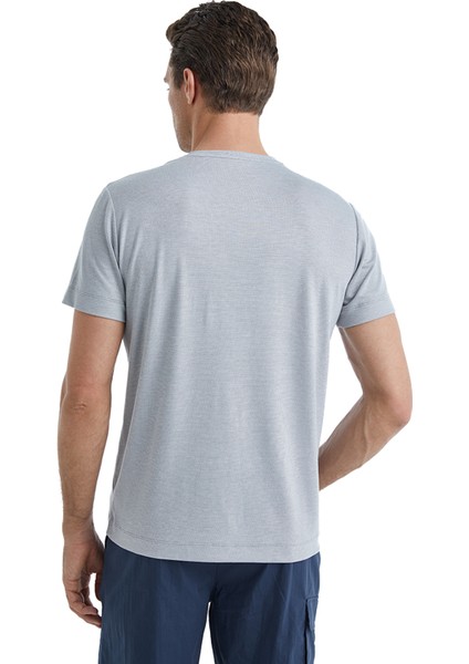 V Yaka Düz Gri Erkek T-Shirt 40508 fırsatları