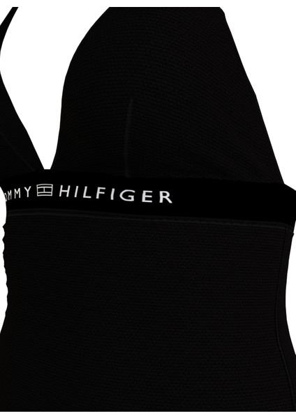 Tommy Hilfiger Siyah Kadın Mayo Halter One Pıece Rp, Bds UW0UW05259