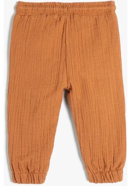 Normal Bel Lastikli Paça Kahve Erkek Çocuk Chino Pantolon 4SMB40005TW