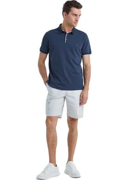 Polo Yaka Düz Lacivert Erkek T-Shirt 40527