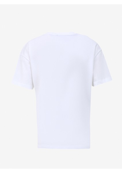 Beyaz Kadın Bisiklet Yaka Basic T-Shirt F4SL-TST0911 fiyatları