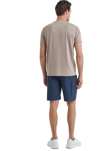 V Yaka Düz Açık Kahve Erkek T-Shirt 40508 fırsatları