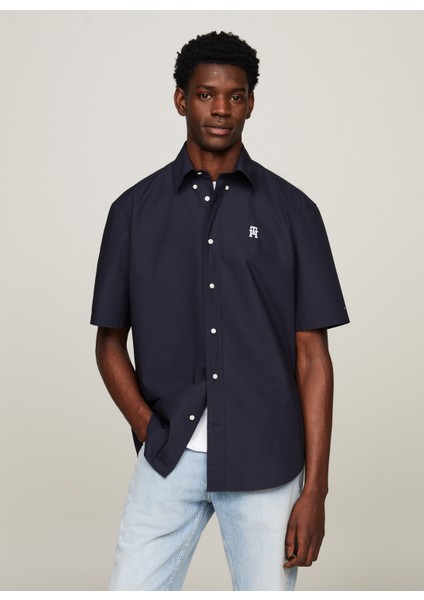 Normal Gömlek Yaka Mavi Erkek Gömlek MW0MW34551DW5 fiyatları