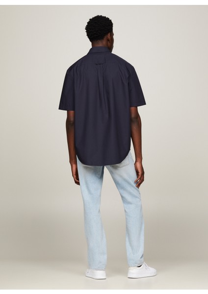 Normal Gömlek Yaka Mavi Erkek Gömlek MW0MW34551DW5 fırsatları