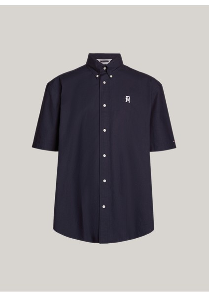 Normal Gömlek Yaka Mavi Erkek Gömlek MW0MW34551DW5 indirimleri