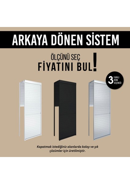 Stor Dolap Kapak Arkaya Dönen Sistem 90X150 cm