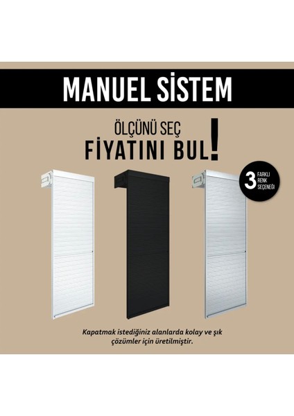 Stor Dolap Kapak Sistemi Manuel Kaset Özel Ölçü 80X105 cm