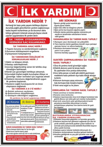 Ilk Yardım Dijital Uv Folyo Baskı Uyarı Etiket Yapıştırma Sticker 12.5X17.5
