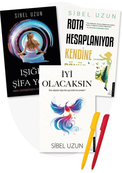 Işığın Şifa Yolu - Rota Hesap - Iyi Olacaksın - 3 Kitap + Alfa Kalem