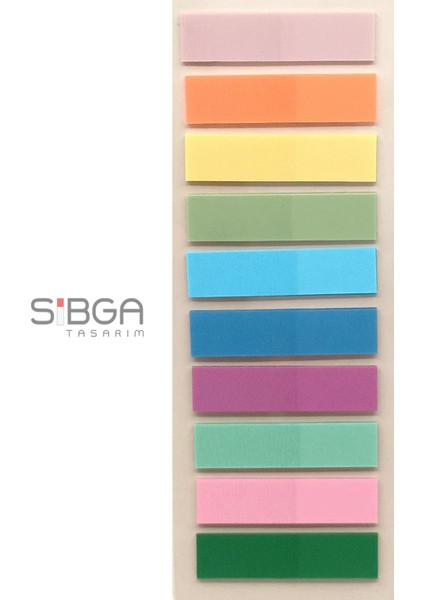 10 Renk 200 Yaprak Renkli Postit Sticker Yapışkanlı Not Kağıdı Post It
