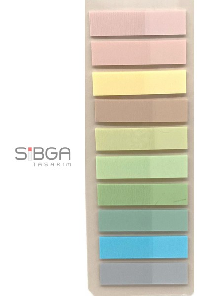 10 Renk 200 Yaprak Renkli Postit Sticker Yapışkanlı Not Kağıdı Post It