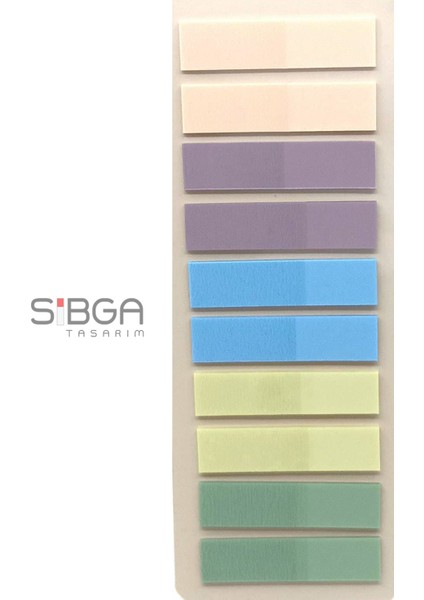 10 Renk 200 Yaprak Renkli Postit Sticker Yapışkanlı Not Kağıdı Post It