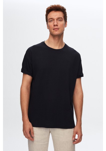 Siyah/Lacivert/Haki/Gri/Beyaz 5'Li Oversize %100 Pamuk T-Shirt 6HC14ORTBN006 modelleri