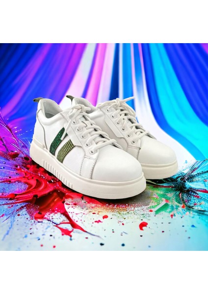 Hakiki Deri Kadın Spor Ayakkabı / Sneakers