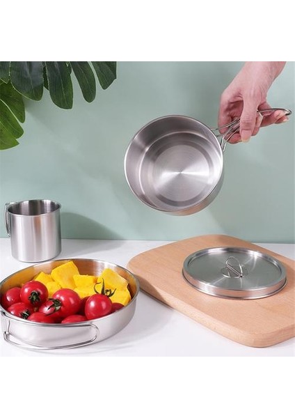 Piknik Için Açık Havada Barbekü Için 304 8 Paslanmaz Çelik Ürün Seti (Gümüş) (Yurt Dışından)