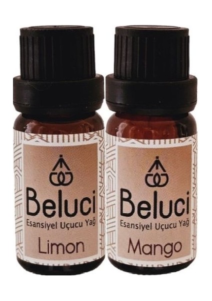 Limon + Mango Uçucu Buhurdanlık Yağı Oda Kokusu Aromaterapi Set ( 2 Adet x 10 ml )