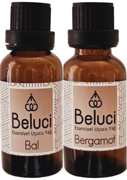 Bal + Bergamot Uçucu Buhurdanlık Yağı Oda Kokusu Aromaterapi Set ( 2 Adet x 30 ml )