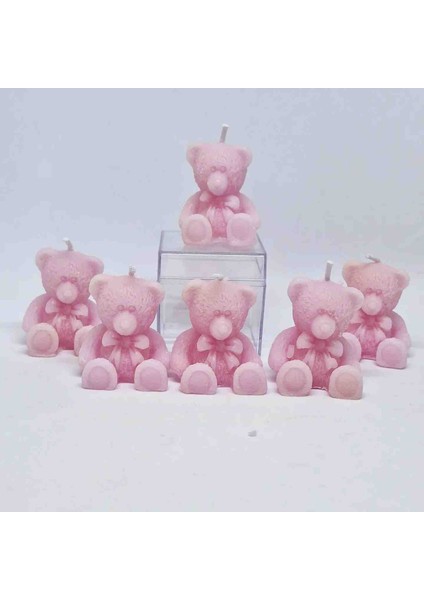 Pembe Ayıcık Hediyelik Mum (25 Adet)