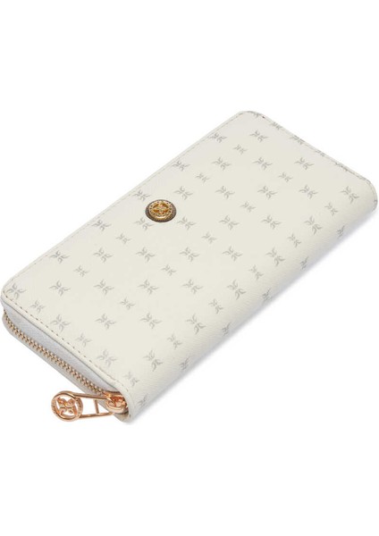 Beyaz Print Kadın Cüzdan - S1CB00055813-U1A