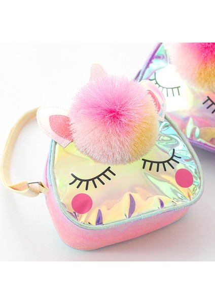 Çocuk Crossbody Çanta Unicorn Öğrenci Omuz Çantası (Yurt Dışından)