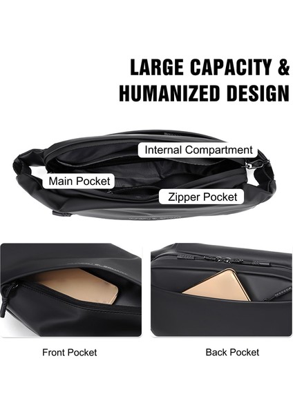 Erkek Crossbody Çanta Hafif Spor Göğüs Çantası Yüksek Kali Rahat Omuz Çantası (Yurt Dışından)