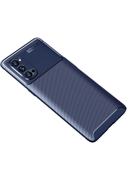 Oppo Reno 4 Pro 5g Uyumlu Kılıf Karbon Dizayn, Kamera Koruyan, Esnek Special Seri