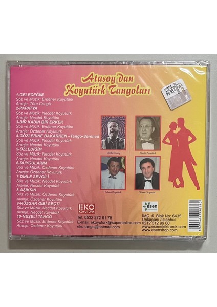 Atasoy'dan Koyutürk Tangoları CD (Jelatininde Sıfır Orjnal Dönem Baskı Cd)