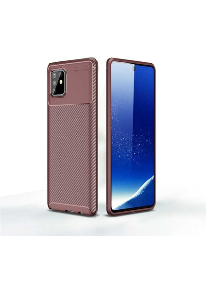 Samsung Galaxy A81 (Note 10 Lite) Uyumlu Kılıf Karbon Dizayn, Kamera Koruyan, Esnek Special Seri