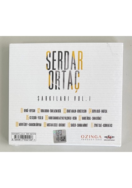 Serdar Ortaç Şarkıları Vol 1 CD (Jelatininde Sıfır Orjnal Dönem Baskı)