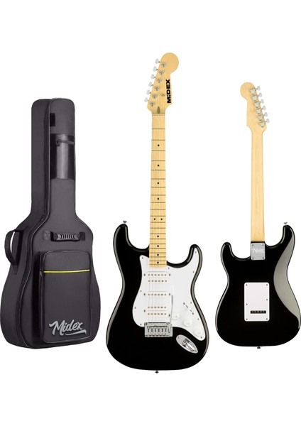RPH-40WB Siyah Beyaz Elektro Gitar Seti HSH Manyetik Maple Klavye Üst Kalite