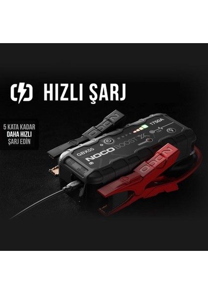 GBX55 Lityum Akü Takviye 12V 1750AMP + Powerbank + LED Lamba modelleri