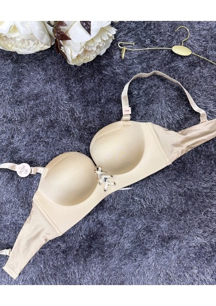Natasha Ithal Balensiz Push-Up Lazer Kesim Önden Bağlamalı Rahat Sütyen -8388