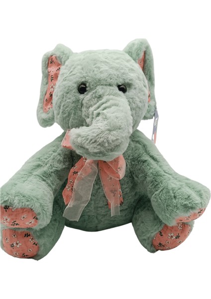 Soft Toy Kurdeleli Fil Peluş Oyuncak 32 Cm- Mint PL-62559