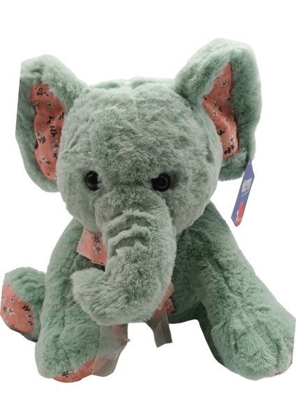 Soft Toy Kurdeleli Fil Peluş Oyuncak 32 Cm- Mint PL-62559