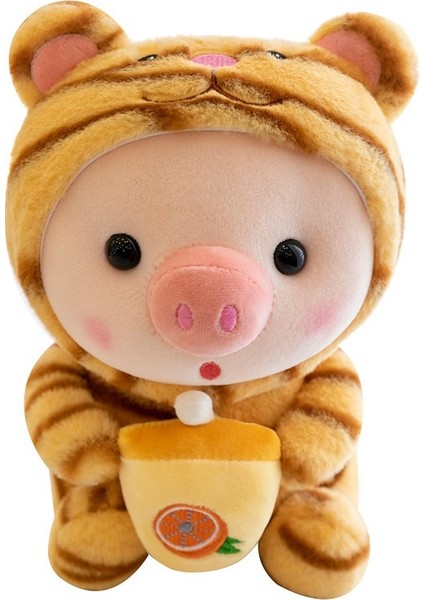 Dönüştürülmüş Süt Çay Domuzu Bebek Peluş Oyuncak Yaratıcı Domuz Bebek Yakalama Makinesi Bez Bebek (Yurt Dışından)