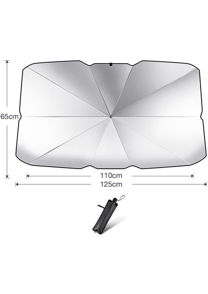 Araç Şemsiyesi Ön Cam Güneş Korumalı Yalıtımlı Şemsiye (Yurt Dışından)